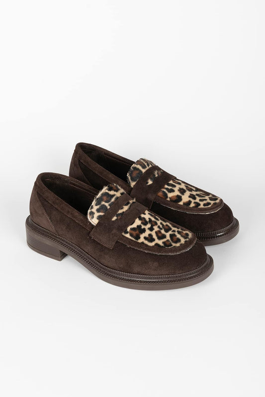 ZAPATO MARRON LEOPARDO